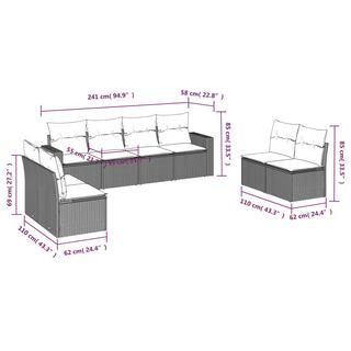 VidaXL Garten sofagarnitur poly-rattan  