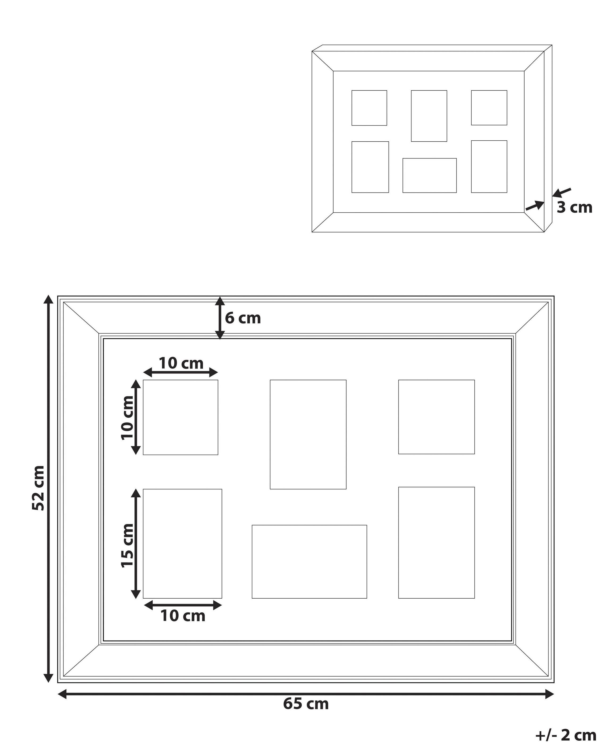 Beliani Cornice per 6 foto en Vetro Glamour DABOLA  