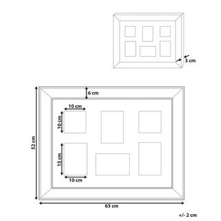 Beliani Cornice per 6 foto en Vetro Glamour DABOLA  