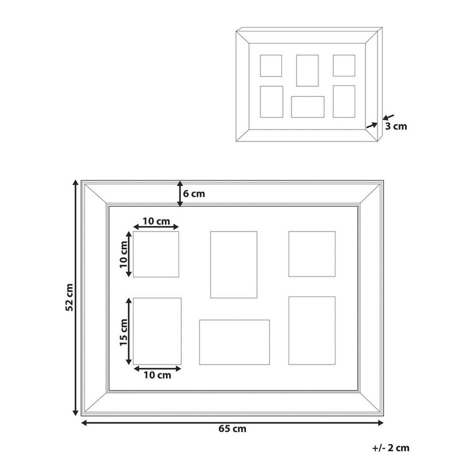 Beliani Cadre photo en Verre Glamour DABOLA  