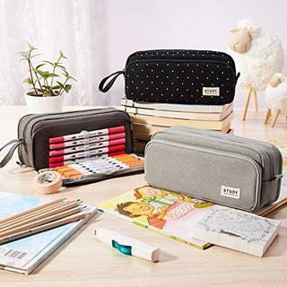 Only-bags.store  Federmäppchen mit 3 Fächer Große Kapazität Mäppchen Federtasche Stiftetasche Pencil Case 