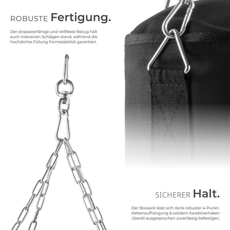 Tectake  Boxsack  gefüllt, hängend 25 kg 