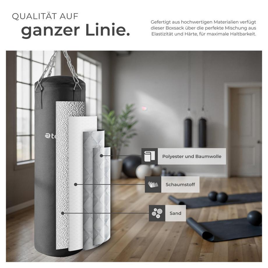 Tectake  Boxsack  gefüllt, hängend 25 kg 