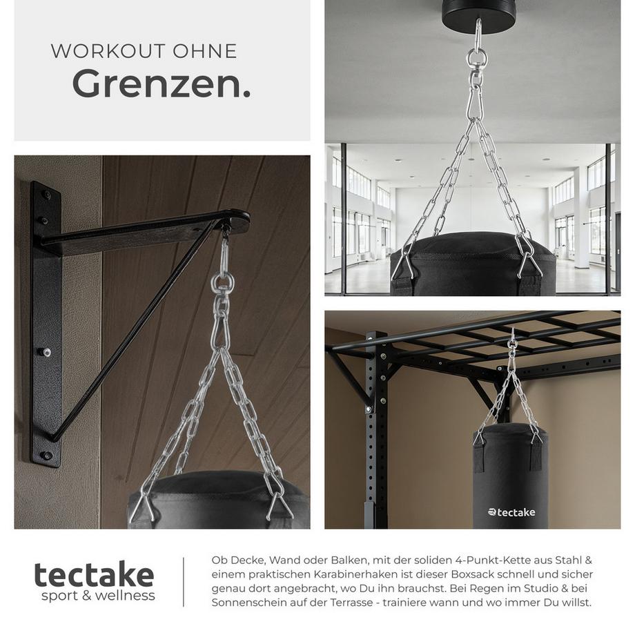 Tectake  Boxsack  gefüllt, hängend 25 kg 