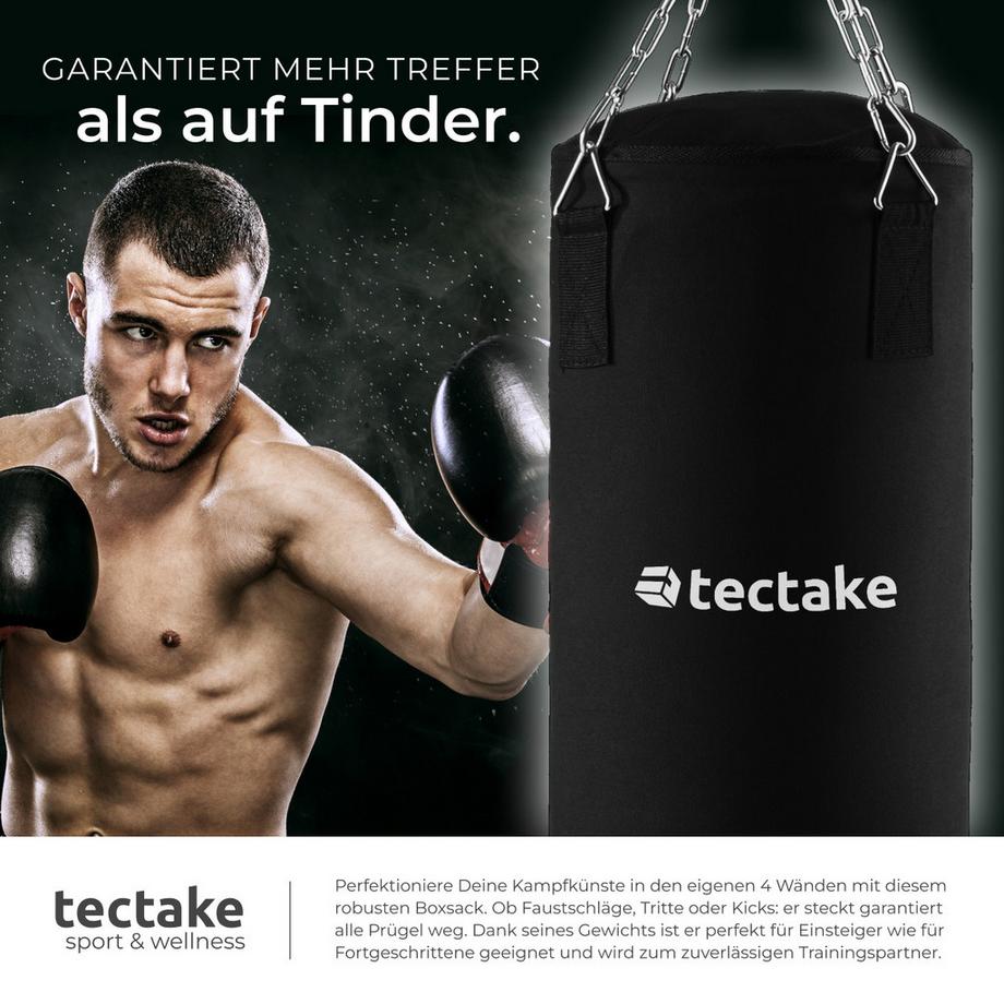 Tectake  Boxsack  gefüllt, hängend 25 kg 