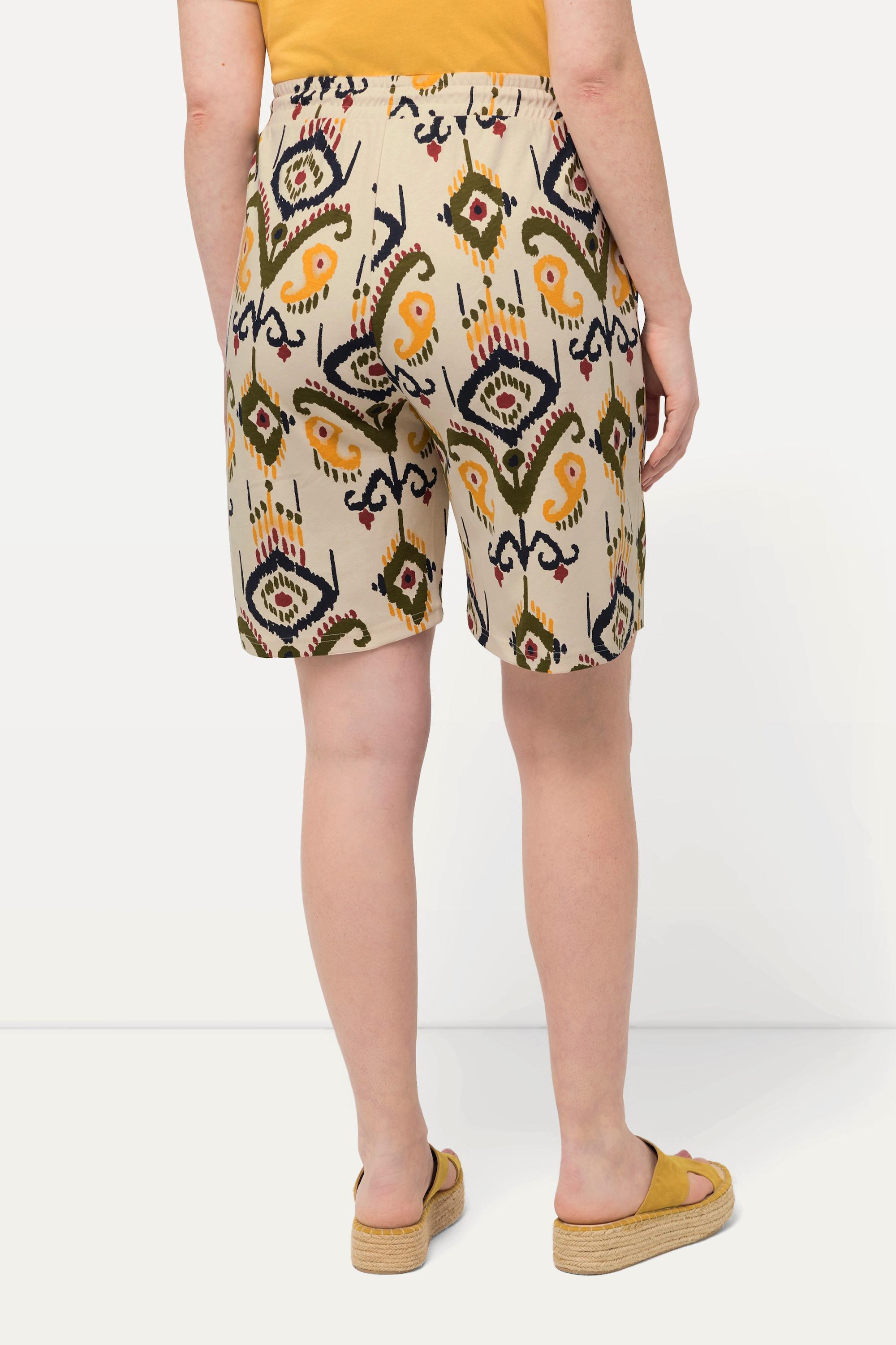 Ulla Popken  Shorts di jersey con taglio della gamba ampio, cintura elastica e cotone biologico 