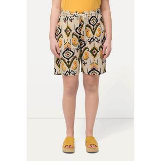 Ulla Popken  Shorts di jersey con taglio della gamba ampio, cintura elastica e cotone biologico 