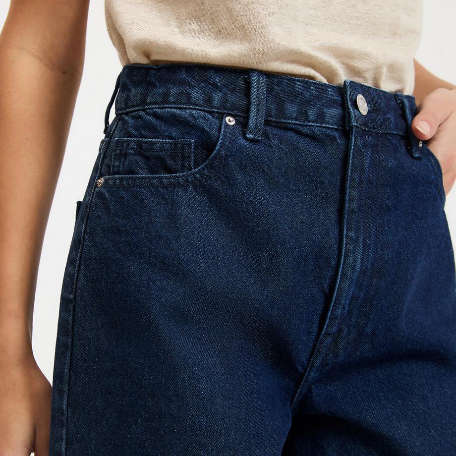 La Redoute Collections Jeansshorts mit hohem Bund  