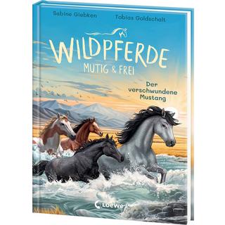 Wildpferde - mutig und frei (Band 4) - Der verschwundene Mustang Giebken, Sabine; Loewe Erstes Selberlesen (Hrsg.); Goldschalt, Tobias (Illustrationen) Copertina rigida 