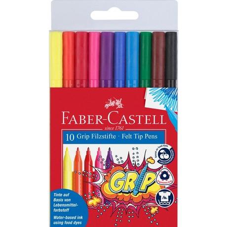 Faber-Castell FABER-CASTELL Grip Colours 155310 10 Farben, Etui  