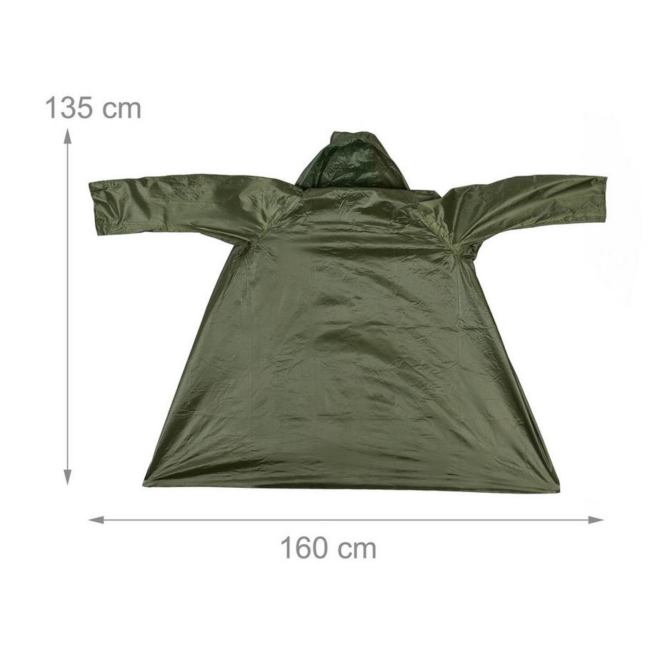 B2X  Dunkelgrüner Regenmantel 