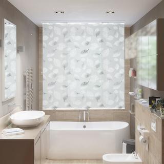 B2X Store enrouleur pour douche avec motif feuille  
