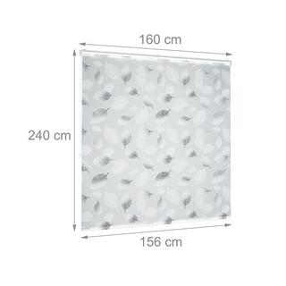 B2X Store enrouleur pour douche avec motif feuille  