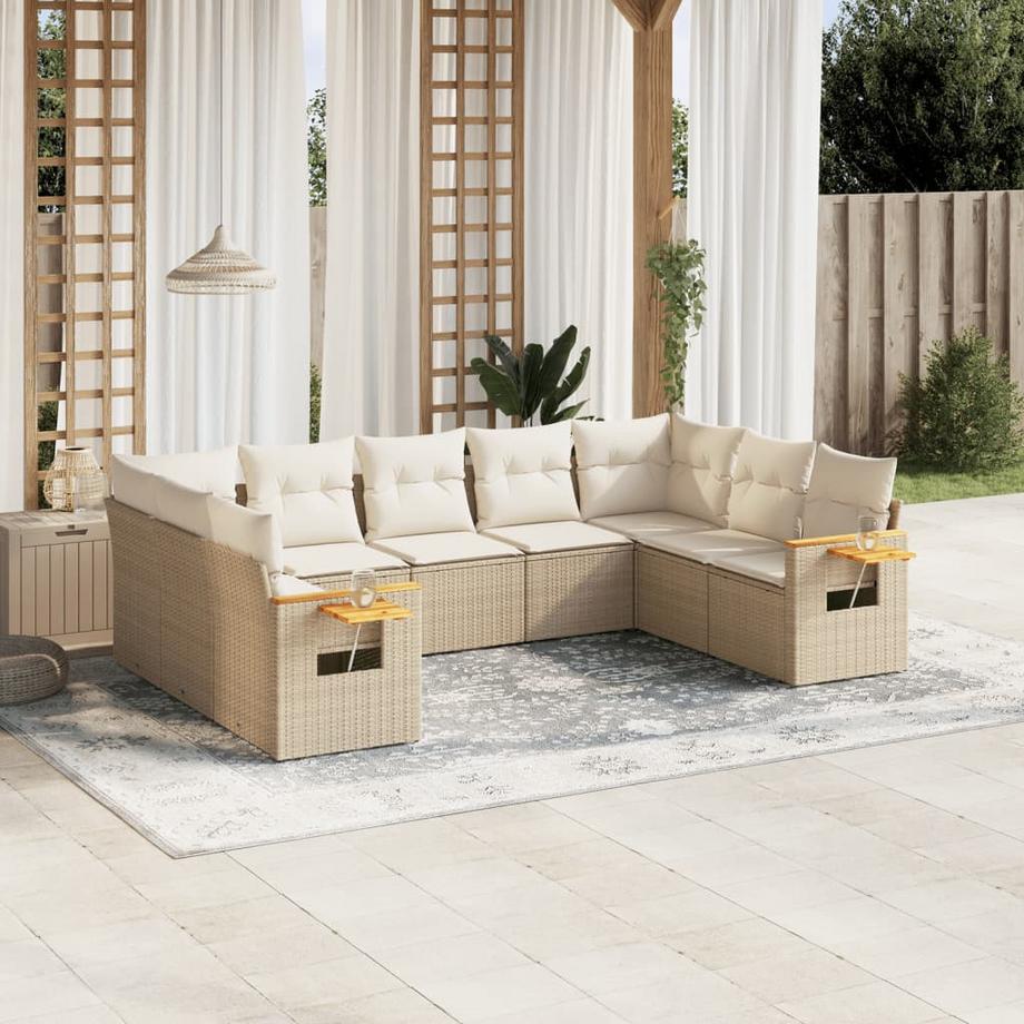 VidaXL Ensemble de canapés de jardin rotin synthétique  