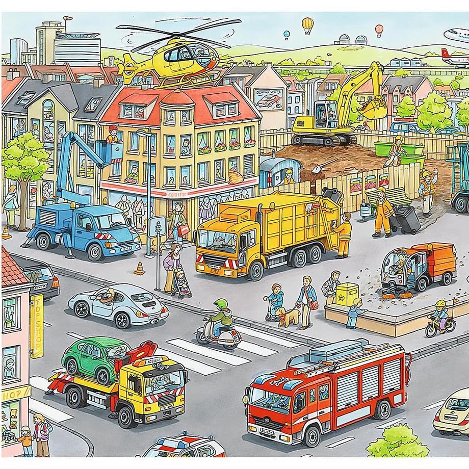 Ravensburger  Puzzle Fahrzeuge in der Stadt (100XXL) 