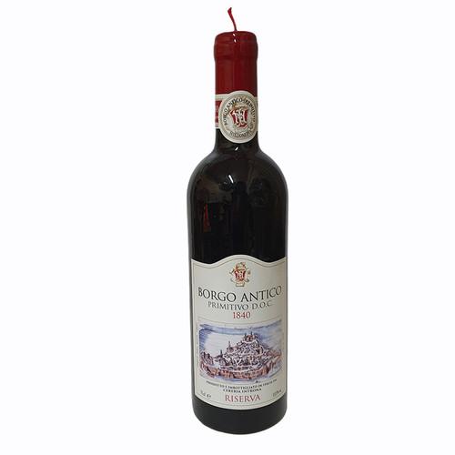 CERERIA INTRONA Bougie bouteille de vin rouge Primitivo  