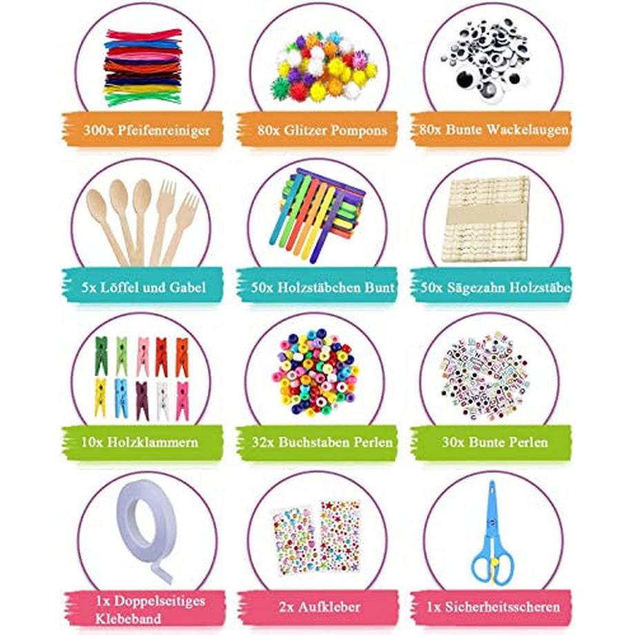 Activity-board  Bastelset für Kinder DIY Kunsthandwerk Bastelpapier Bastelmaterial Bastelbedarf Bastelkasten Scrapbooking 