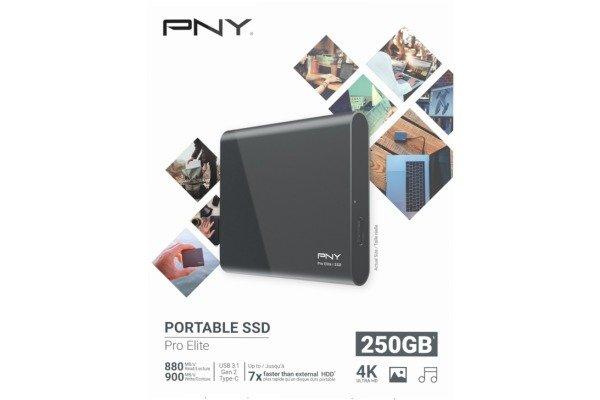 Image of PNY PNY Pro Elite USB 3.1 Gen 2 250GB PSD0CS2060-250-RB Type-C Portable SSD dark-grey - 250 GB