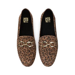 La Redoute Collections  Leder-Loafer mit Leo-Print 