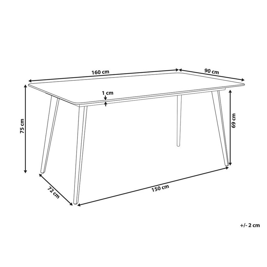 Beliani Tavolo da pranzo da giardino en Pietra sinterizzata Moderno RODALLO  