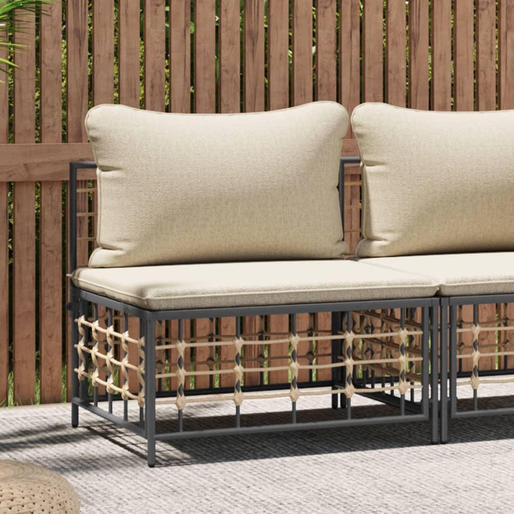 VidaXL Garten mittelsofa poly-rattan  