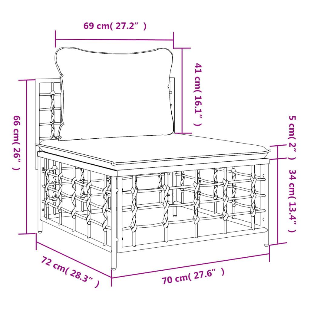 VidaXL Garten mittelsofa poly-rattan  