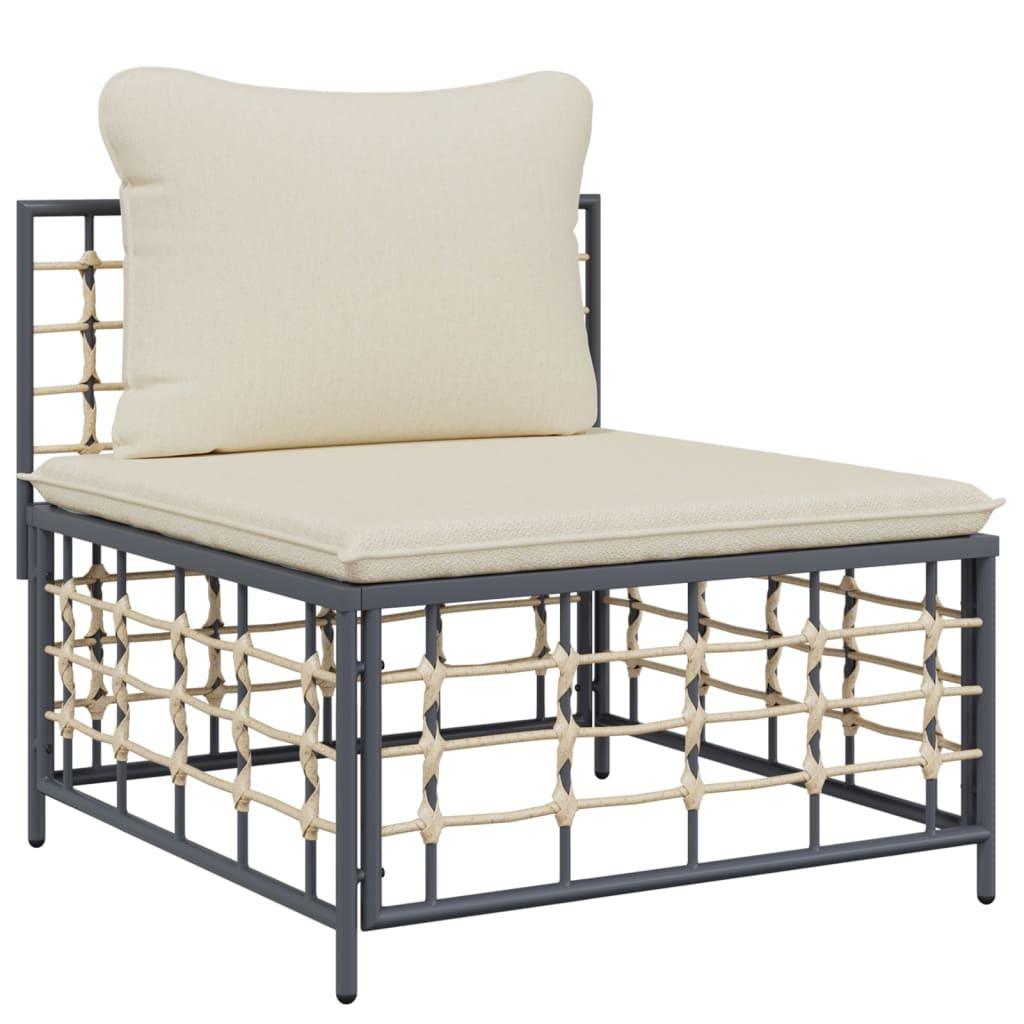 VidaXL Garten mittelsofa poly-rattan  