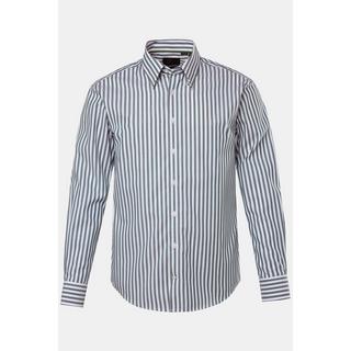 JP1880  Camicia da ufficio con righe, vestibilità moderna, finissaggio EasyCare, colletto button-down e maniche lunghe bottiglie verdi 