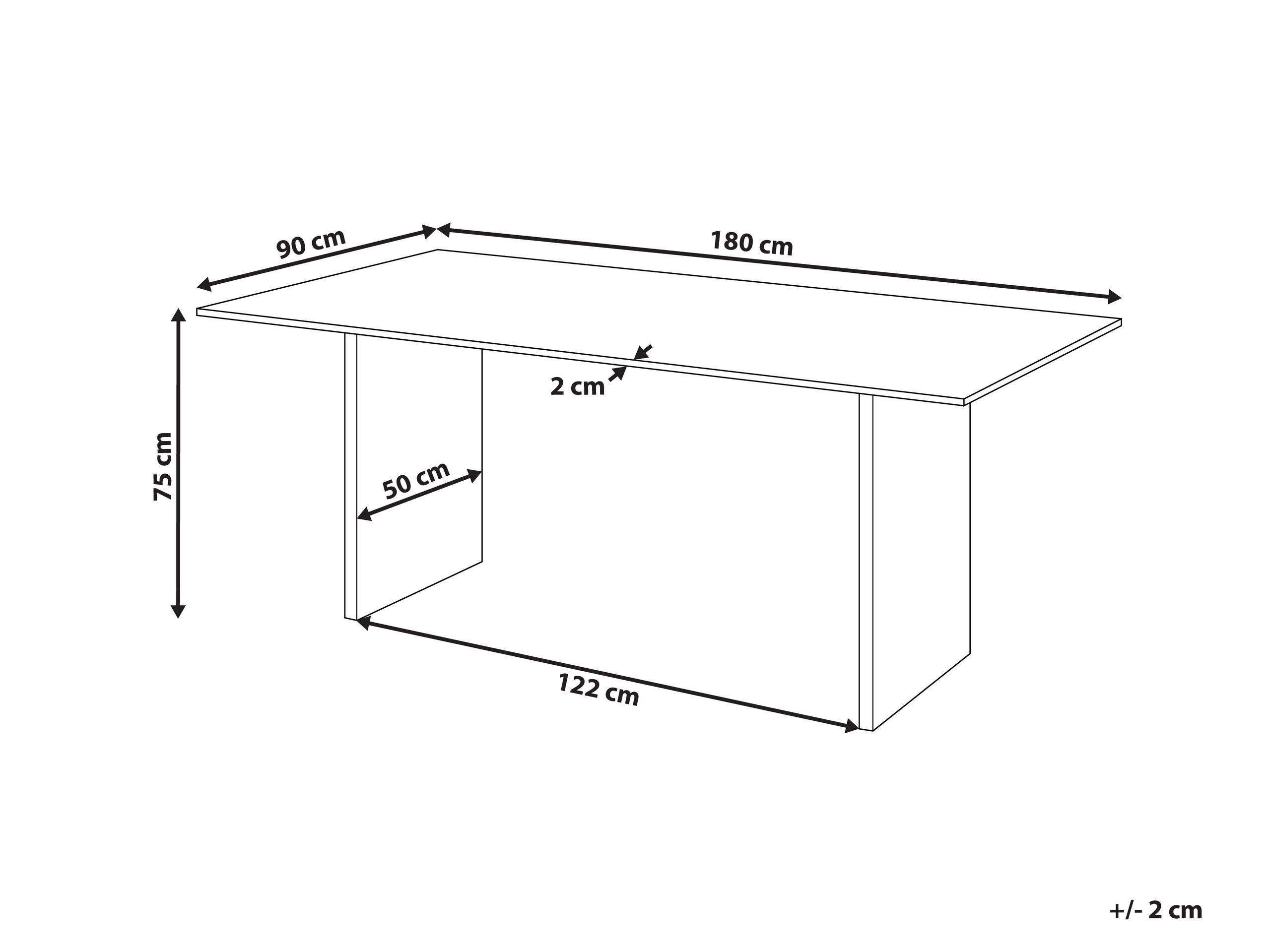 Beliani Table à manger 6 places en MDF Traditionnel MOORA  