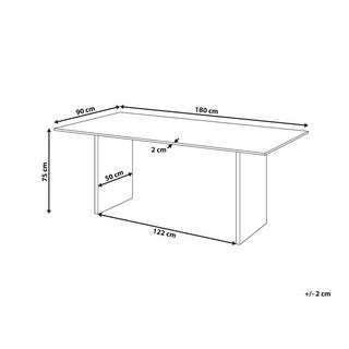 Beliani Table à manger 6 places en MDF Traditionnel MOORA  