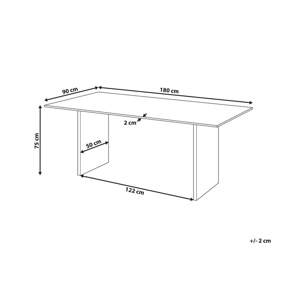 Beliani Esstisch aus MDF-Platte Klassisch MOORA  