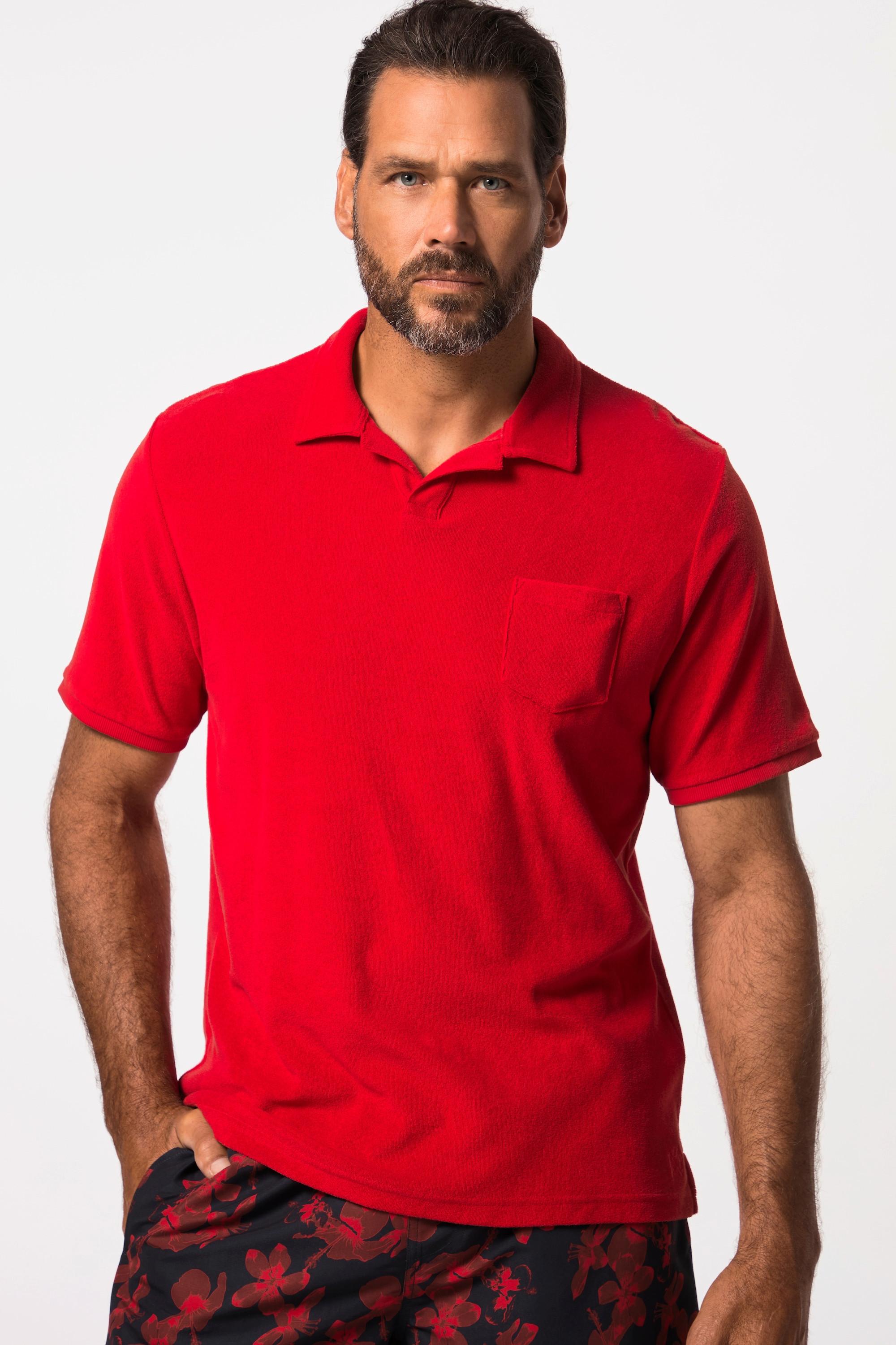 JP1880  Poloshirt, Halbarm, Frottee, Cuba-Kragen 