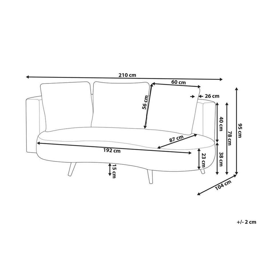 Beliani Canapé 3 places en Oléfine Rétro PARORI  