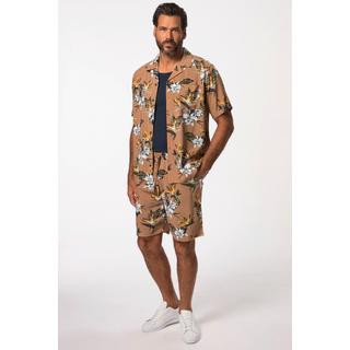 JP1880  Bermuda en viscose à taille élastique,imprimé à fleurs - jusqu'au 8 XL 