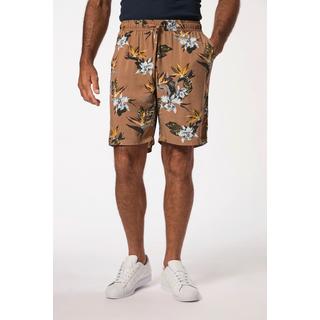 JP1880  Bermuda en viscose à taille élastique,imprimé à fleurs - jusqu'au 8 XL 