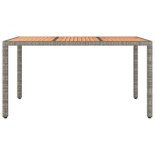 VidaXL Gartentisch mit holzplatte poly-rattan  