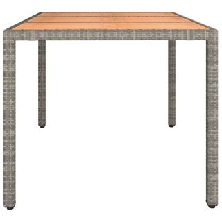 VidaXL Table de jardin avec dessus en bois rotin synthétique  