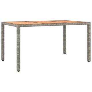 VidaXL Table de jardin avec dessus en bois rotin synthétique  