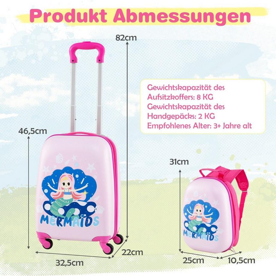 Northix  Kindergepäckset – Trolley & Rucksack 