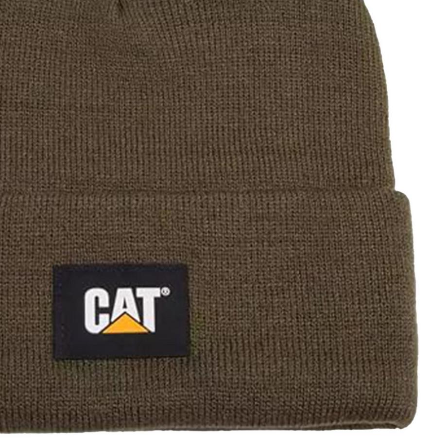 Caterpillar Bonnet à Bord Côtelé avec Étiquette  
