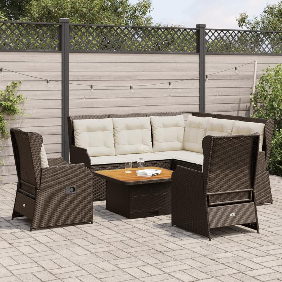 VidaXL set salotto da giardino Polirattan  