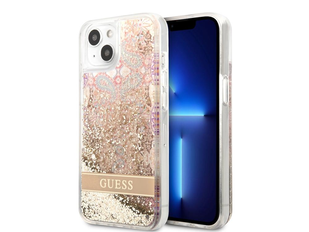 GUESS  Coque iPhone 14 Plus Flowers à Glitter 