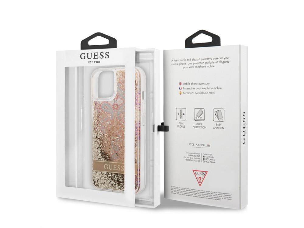 GUESS  Coque iPhone 14 Plus Flowers à Glitter 