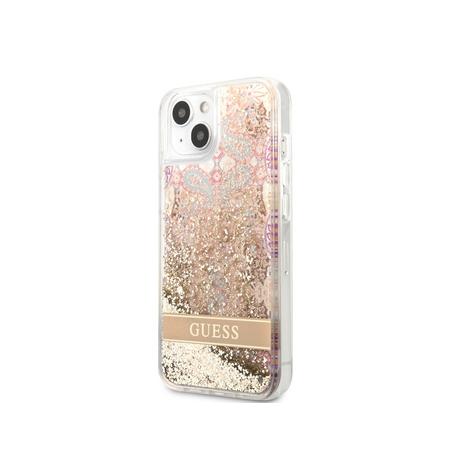 GUESS  Coque iPhone 14 Plus Flowers à Glitter 