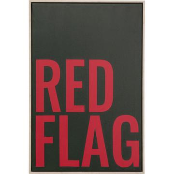 Gerahmtes Bild Red Flag 40x60