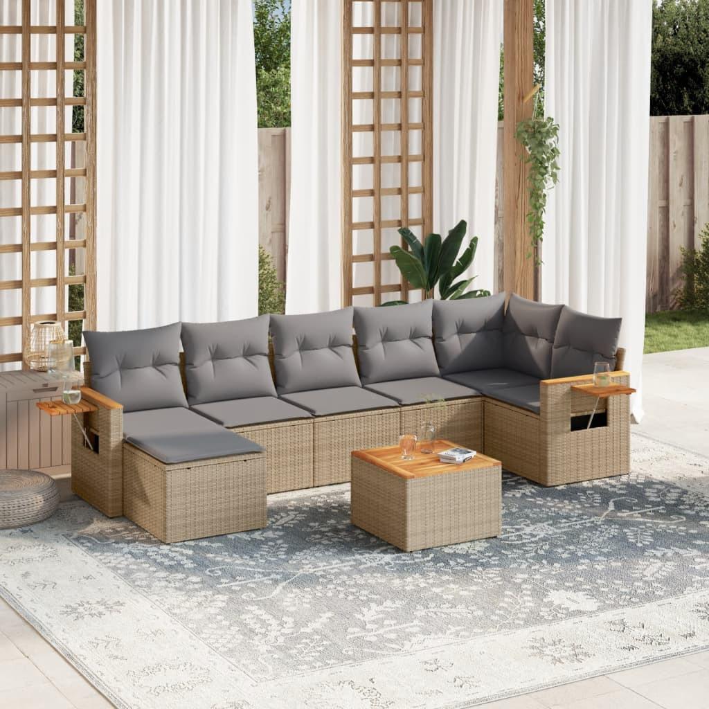 VidaXL set divano da giardino Polirattan  