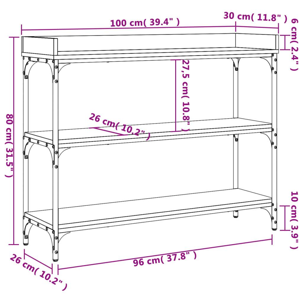 VidaXL Table console bois d'ingénierie  