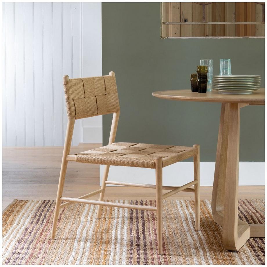 Blanc d'Ivoire Chaise de salle à manger Juliette frêne blond  