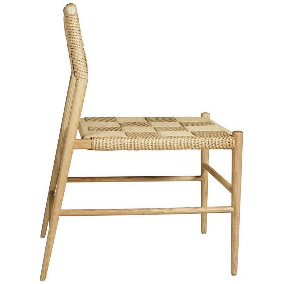 Blanc d'Ivoire Chaise de salle à manger Juliette frêne blond  