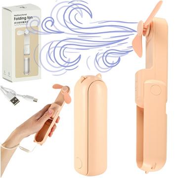 Mini ventilatore portatile pieghevole USB rosa
